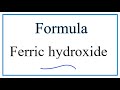 Ferric Hydroxide and Oxidation States