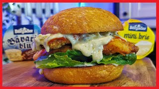 Crispy Chicken Burger cu Bavaria Blu de la Bergader | Home Cooking | Florin Arvunescu