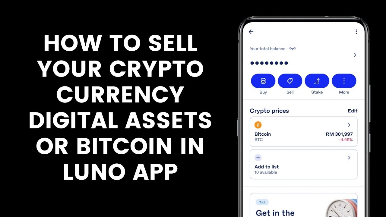 How to Sell Your Cryptocurrency Digital Assets or Bitcoin in Luno App