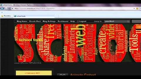 How to embed an Animoto Video into blogED