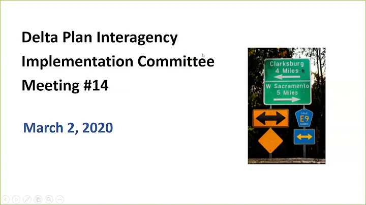 DSC Delta Plan Interagency Implementation Committee Meeting - March 2, 2020