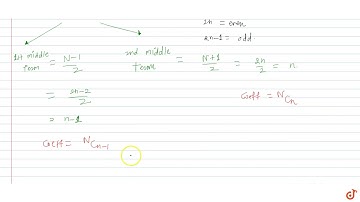 The sum of the coefficients of middle terms in the expansion of `(1+x)^(2n-1)`
