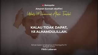 Diantara Sunnah Sunnah Idul Fitri. Rumaysho