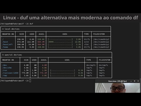 Linux - duf uma alternativa mais moderna ao comando df