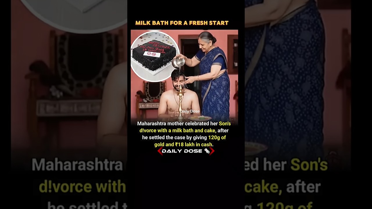 Divorce Party Goes Viral in Maharashtra — With Milk Bath & All! 🥛🔥