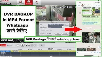 cp plus dvr backup to laptop or computer in mp4 format (2024) | DVR Footage WhatsApp Sharing Tips