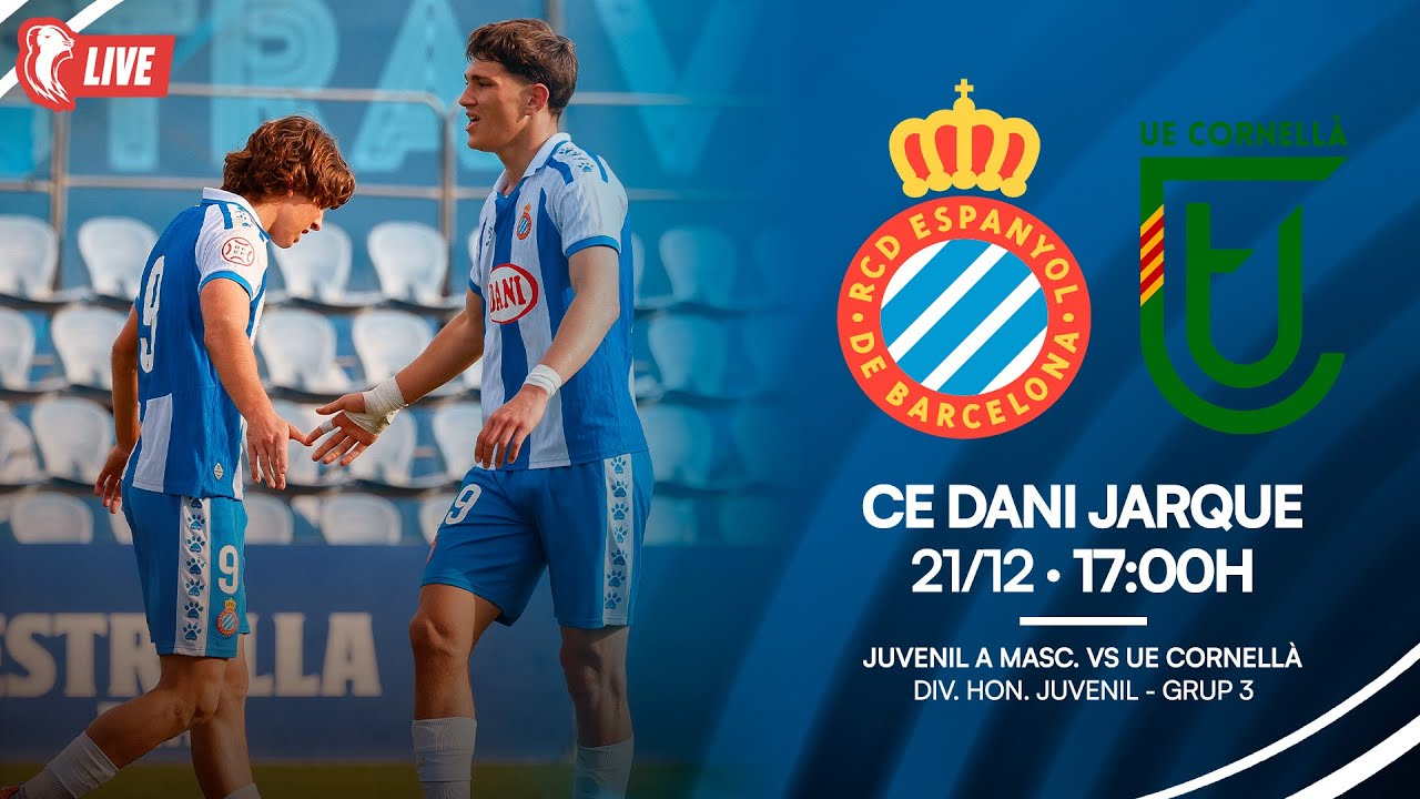 🔴 LIVE | ⚽ Juvenil A 🆚 UE Cornellà | J14 Divisió d’Honor juvenil | 
