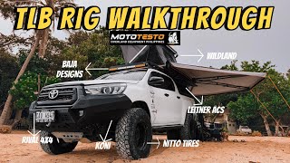 TLB RIG WALKTHROUGH | HILUX OVERLAND SETUP | MOTOTESTO OVERLAND EQUIPMENTS