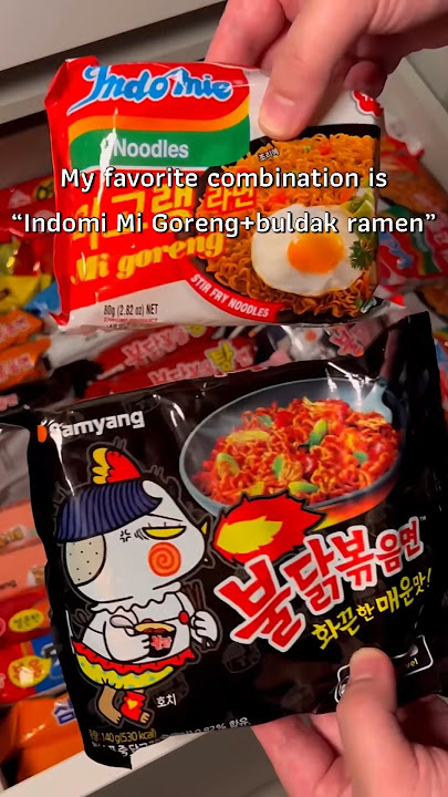 Indomi goreng buldak ramen crazy combination #buldakramen #indomie #migoreng #shorts