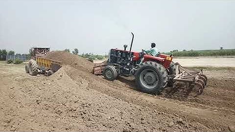 Precision Farming at its Best: Massey 375 Tractor Soil Loading and Massey Tractor Trolley Pulling