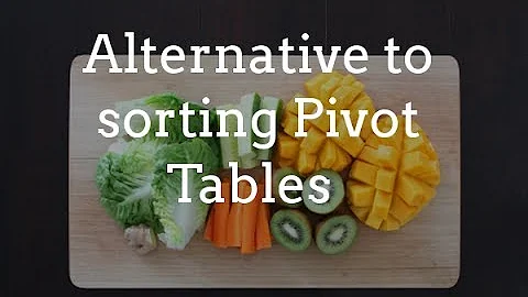 Alternate to Sorting Pivot table values when you have multiple columns in the Row area