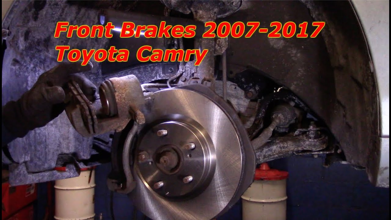 How To Replace Front Brakes 2007-2017 Toyota Camry - YouTube