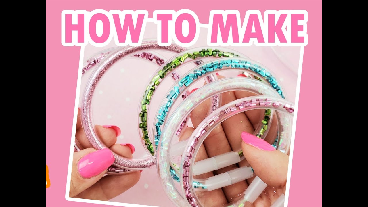 DIY tube glitter bracelets /necklace Dollar Tree find Tube glitter