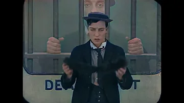 Buster Keaton in The Goat 1921 Colorized silent movie COLOR/ COLOUR