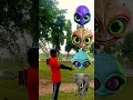 Alien head to Elephant, cat, dog, &amp; monkey - Funny vfx magic 😀 #shorts