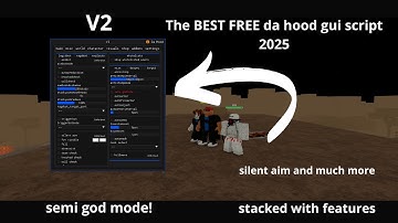 The BEST FREE da hood gui script 2025, semi godmode, silent aim, rage, autokill and much more
