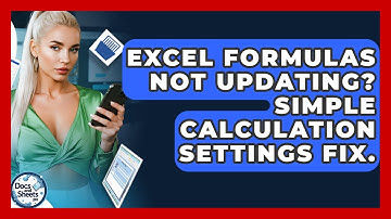 Excel Formulas Not Updating? Simple Calculation Settings Fix. - Docs and Sheets Pro
