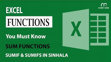 Excel Sum Functions in Sinhala - SUMIF & SUMIFS