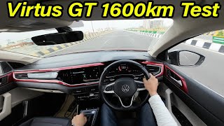 Volkswagen Virtus 1.5L 1600kms Drive Review l Pros and cons l Aayush ssm