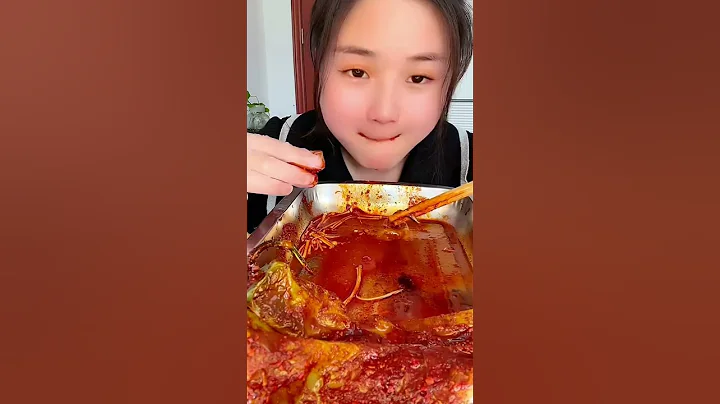 Eating Enoki Mushroom Flavor Spicy Yummy #shorts #asmr #mukbang