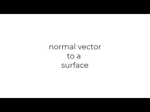 Math 463 normal vector to a surface