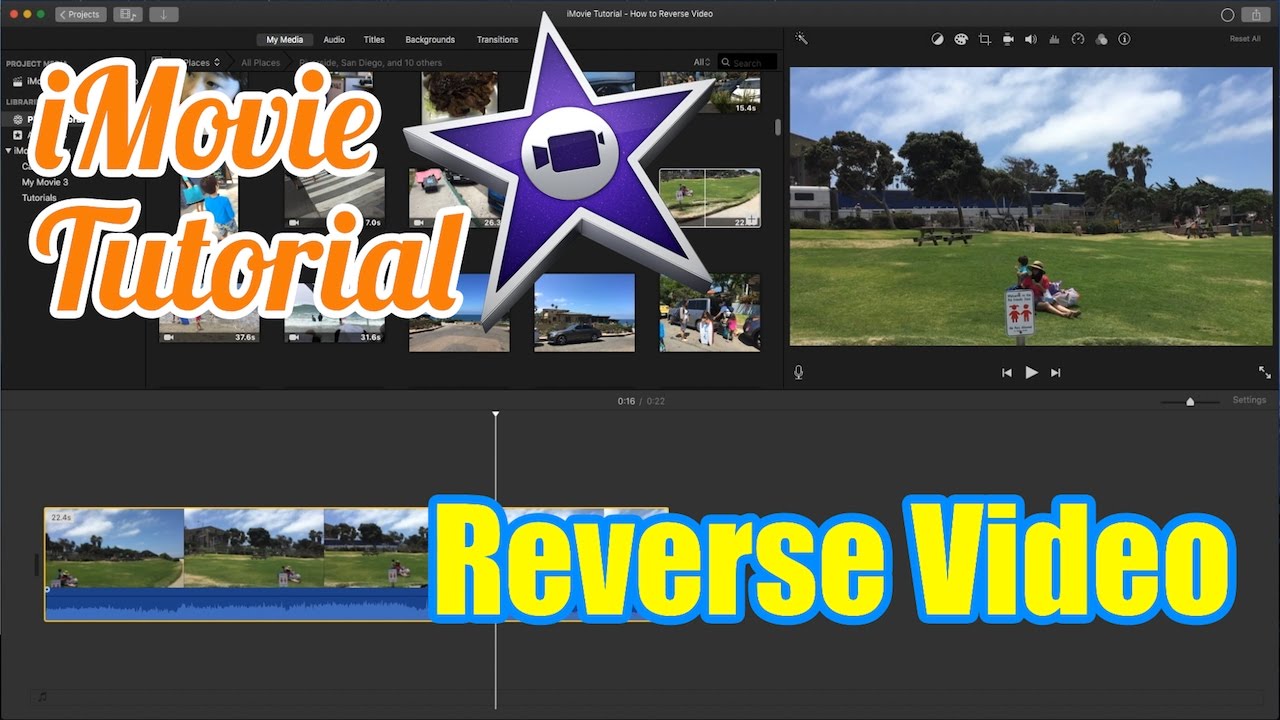 how to reverse clip in imovie