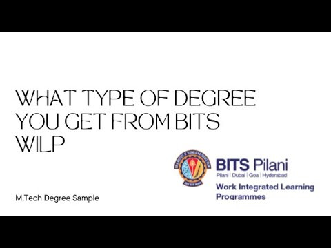 BITS Pilani | WILP | M.Tech Degree Format