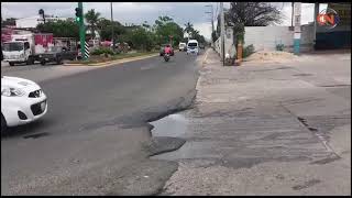 Accesos al centro de Petatlán en pesimas condiciones