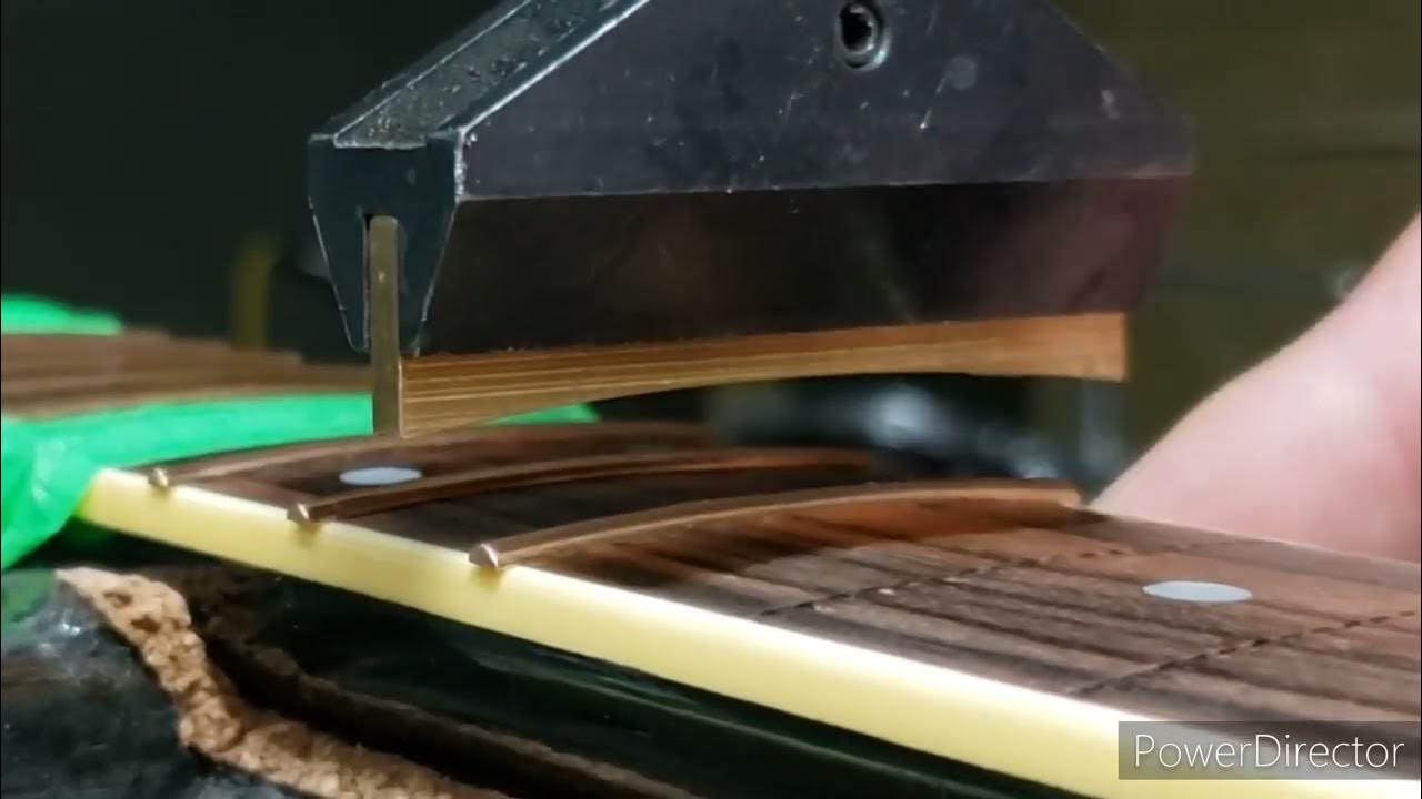 How to glue in frets with no mess YouTube