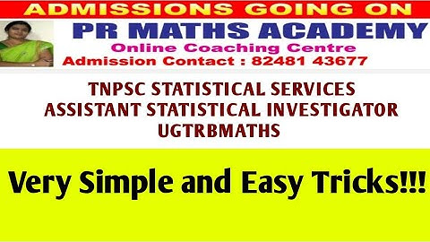 How to Crack TNPSC Combined Statistics Assistant Statistical Investigator/UGTRB/Very Simple Tricks
