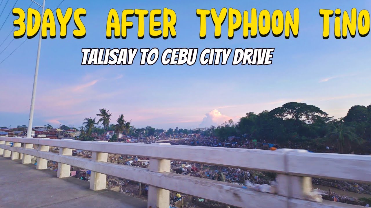 DRIVE ALONG TALISAY TO CEBU CITY.  SRP ROAD.  CEBU PHILIPPINES. SEVERELY DAMAGED AREA. 