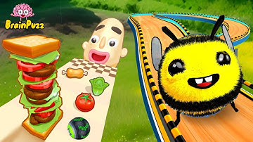 Sandwich Runner 🐝 Going Balls  - All Level Gameplay Walkthrough Android, iOS NEW BIG APK UPDATE