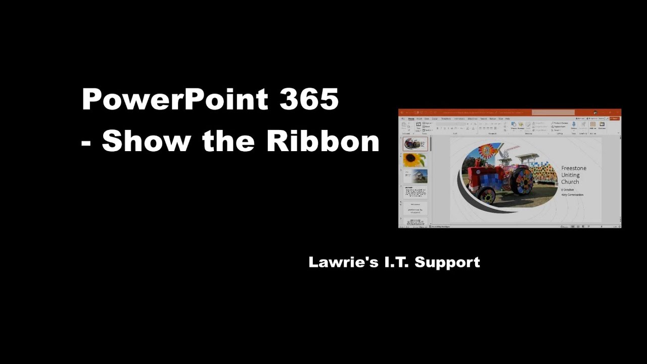 Powerpoint Ribbon Disappears How to show Ribbon in PowerPoint 365 - YouTube