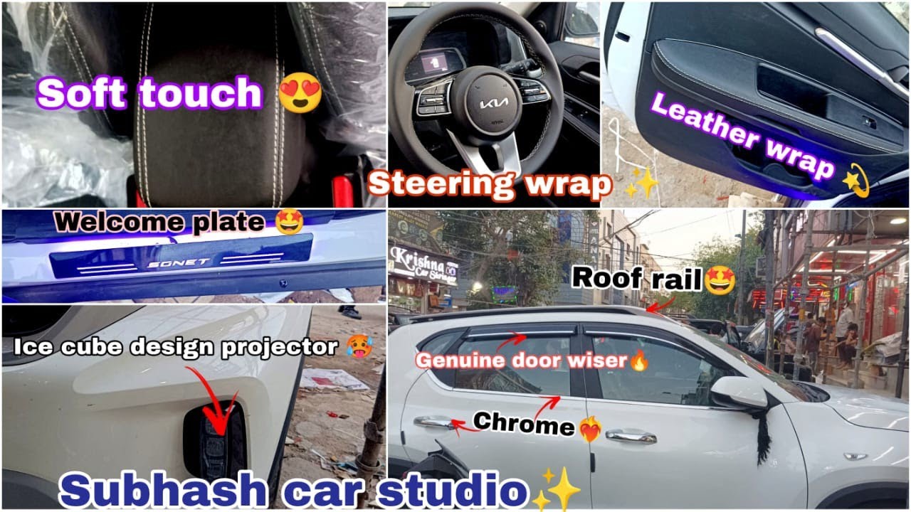 Subhash Auto Kia sonet modification top level🔥Subhash Car Studio #premium #trending ...