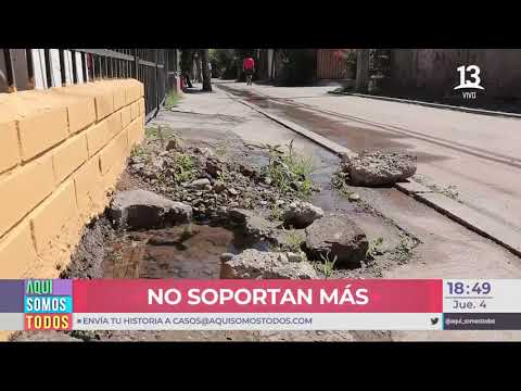 Vecinos de Maipú denuncian graves filtraciones en sus barrios