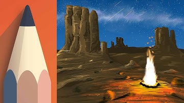 Simple and easy landscape tutorial - Autodesk Sketchbook Mobile