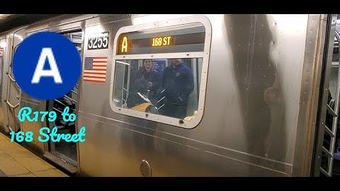 168 Street bound (A) train leaves Fulton Street