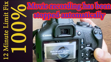 Movie recording has been stopped automatically | Canon Dslr | Hindi