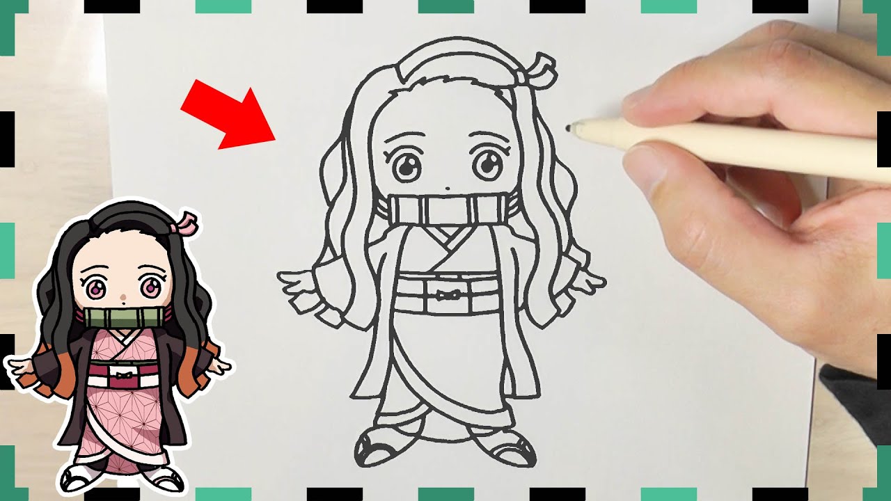 How to draw Nezuko Kamado chibi | Demon Slayer - YouTube