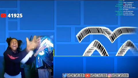 IShowSpeed breaks his PC after beating the Hardest stage in Geometry Dash!