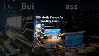 LED Media Facade for BuildingGlass application #ledwall #leddisplay #ledscreen #ledglass #ledfacade