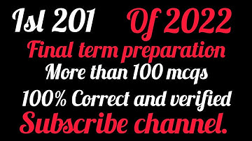 isl 201 final term preparation || Isl 201 final term mcqs file || isl 201 solved mcqs