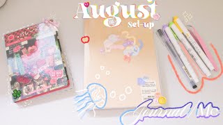 📍August monthly planner set-up // Decorating, weekly theme set-up 📓