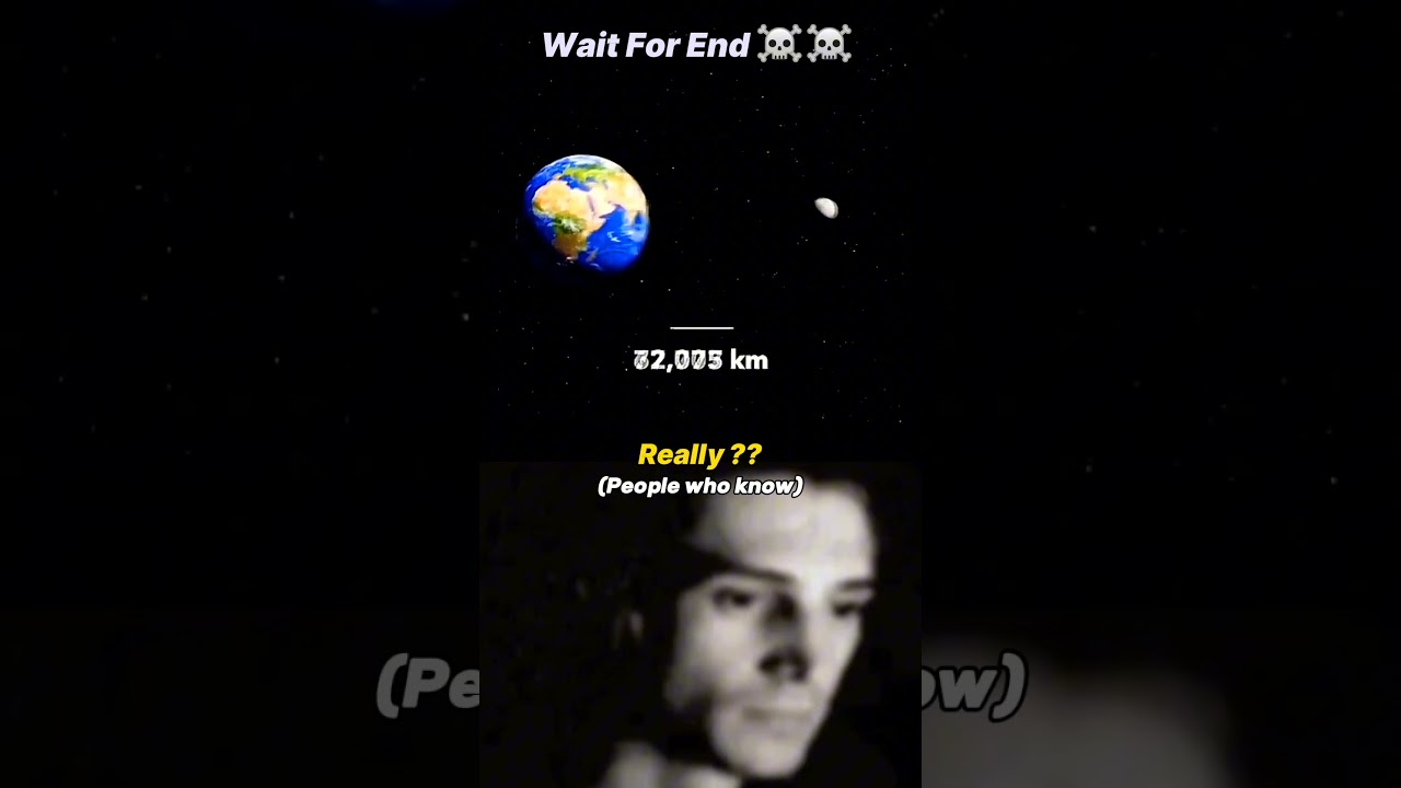 Actual distance between Earth and Moon 😱💀 