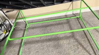 VIVOSUN 3x3 stand from a old tent perfect fit and Stance for water to drip out 