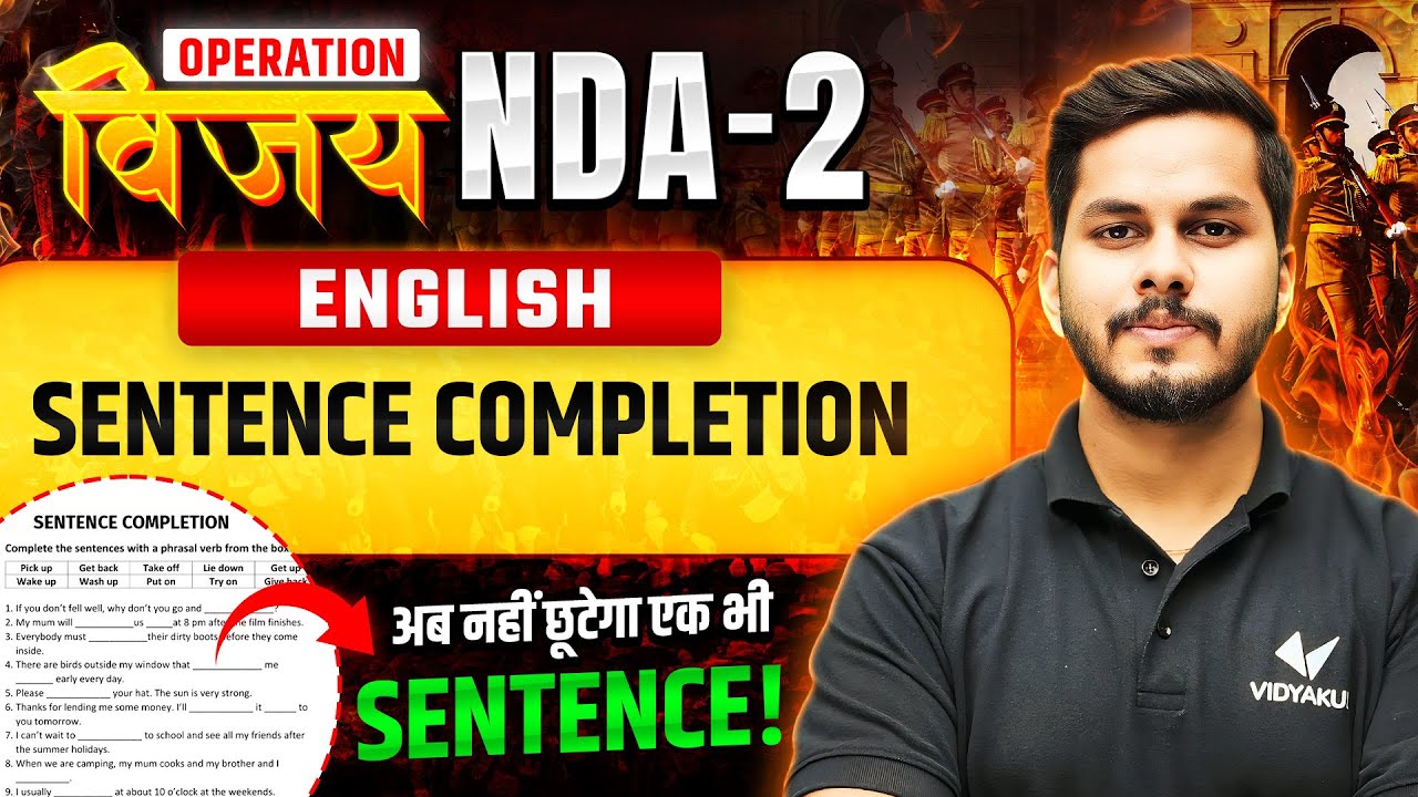 English Sentence Completion | Best Tricks and Practice | For NDA 2 ...