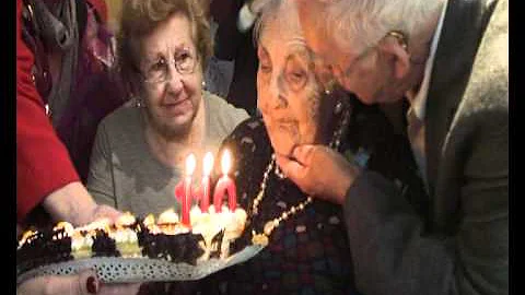 Ana Vela, la persona ms anciana de Catalunya, cump...