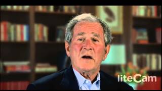 George Bush Offers Advice on Being Leader and Father
