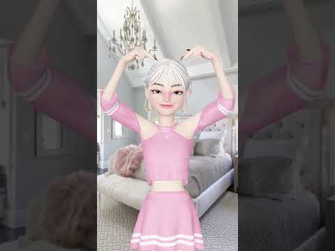 Zepeto poi poi Showing hearts challenge change outfit pink#fashionstyle ...