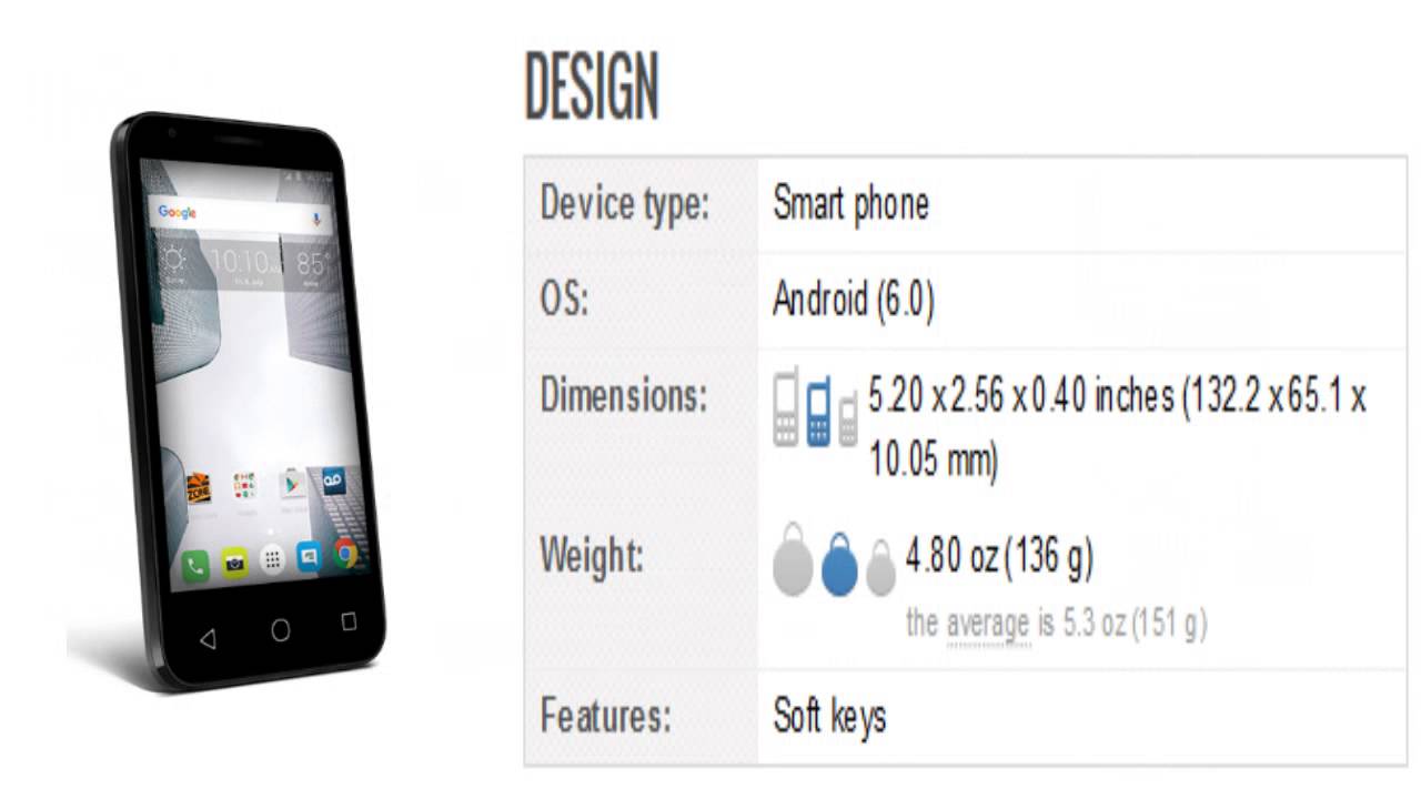 Alcatel Dawn Mobile Specification [Release July 2016] YouTube